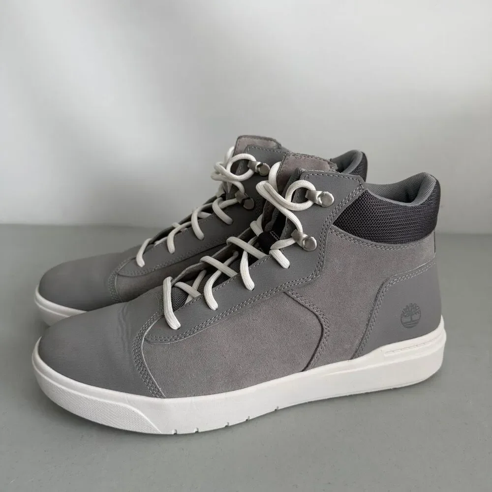 Timberland A5X7N EUC Men’s US 11 Gray Mid Top Sneakers Boots ReBOTL Ortholite